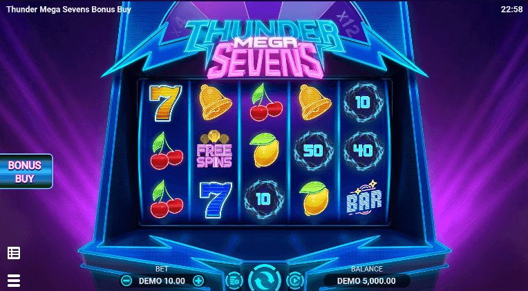 Thunder Mega Sevens Bonus Buy สล็อต EVOPLAY เว็บตรง