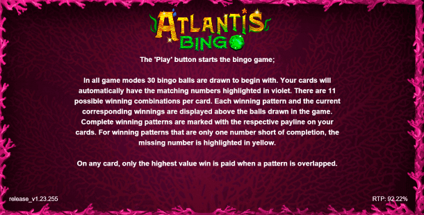 Atlantis Bingo slot Caleta Gaming slotxo 24 hr