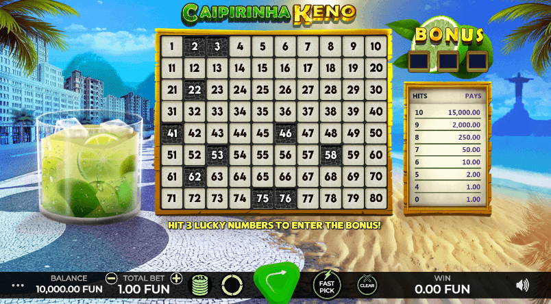 Caipirinha Keno ทดลองเล่นสล็อต Caleta Gaming slot xo