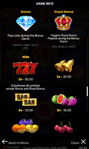 Crown&Diamonds Hold and Win สล็อตค่าย Nextspin SLOT SLOTXO (2)