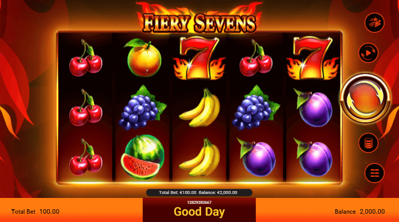 Fiery Sevens สล็อตค่าย SpadeGaming SLOT SLOTXO