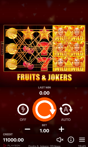 Fruits Jokers 20 Lines สล็อตค่าย PLAYSON SLOT SLOTXO (1)