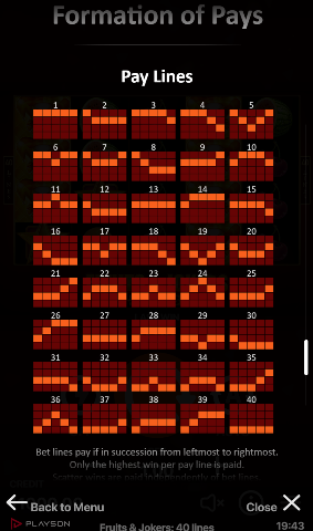 Fruits Jokers 40 Lines สล็อตค่าย PLAYSON SLOT SLOTXO (2)