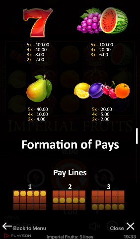 Imperial Fruits 5 Lines สล็อตค่าย PLAYSON SLOT SLOTXO (6)