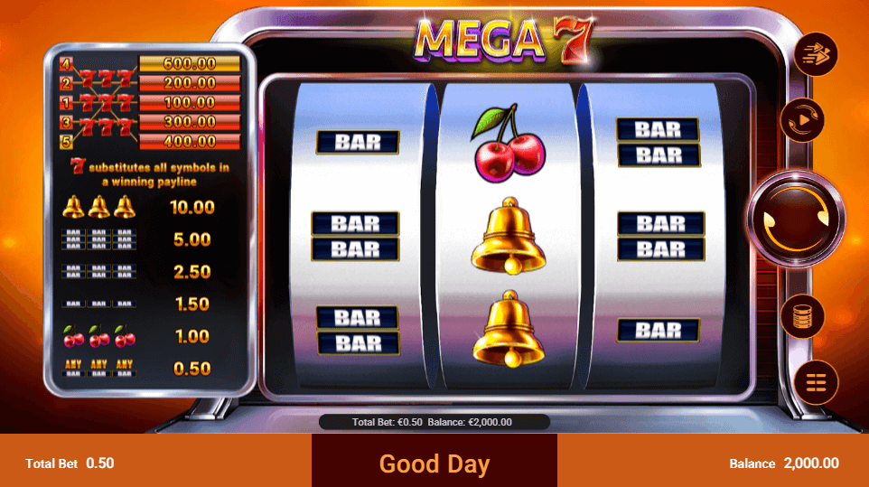 Mega 7 สล็อตค่าย SpadeGaming SLOT SLOTXO