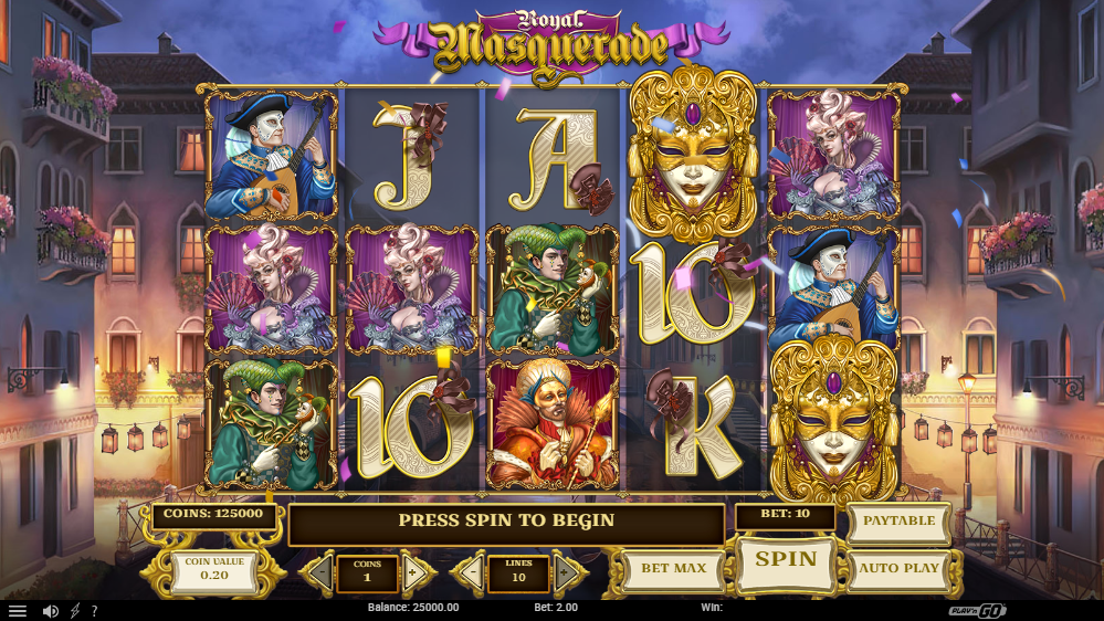 Royal Masquerade สล็อตค่าย Play’n Go SLOT SLOTXO